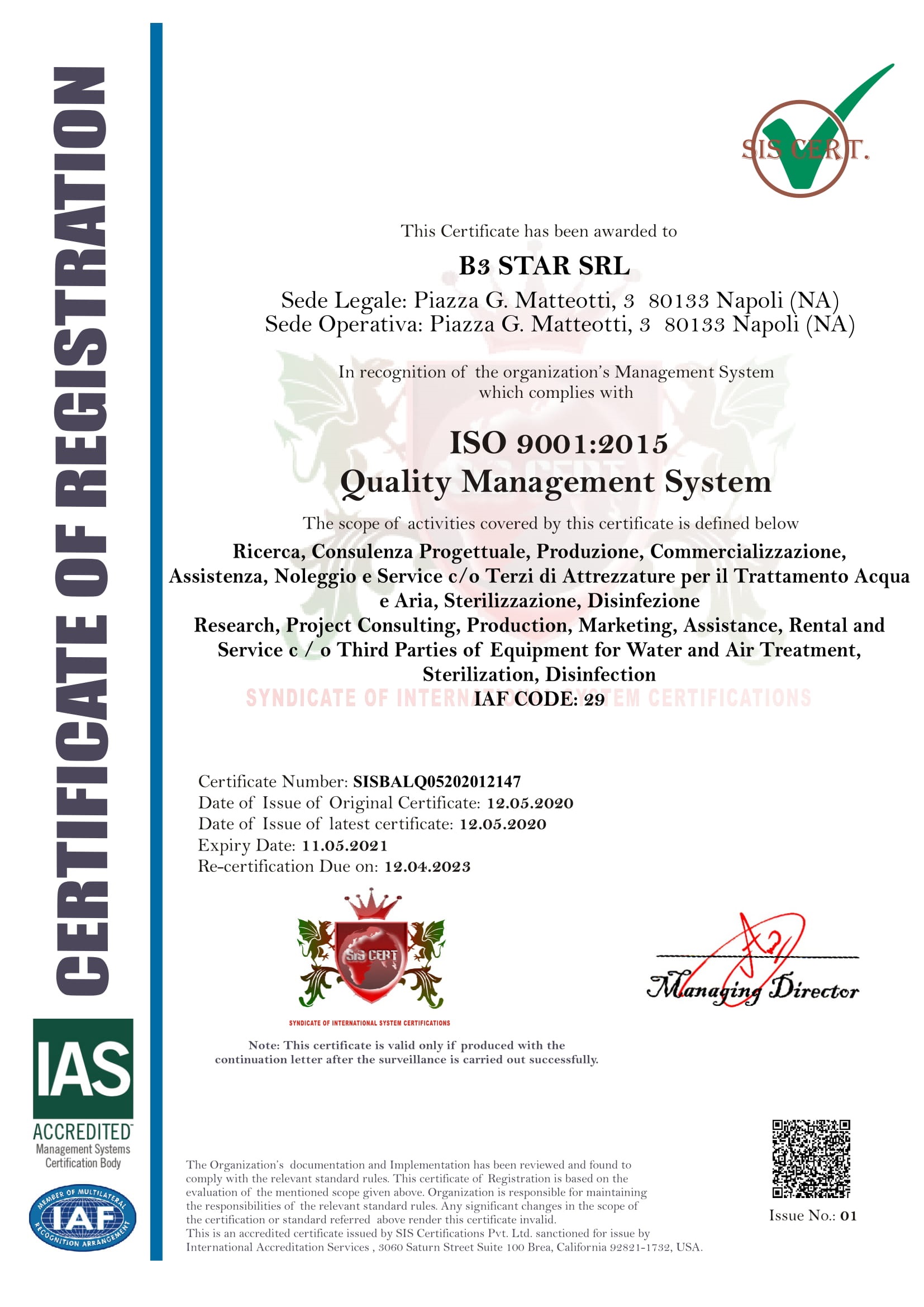 Certificazione ISO 9001